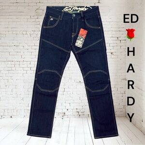 Ed Hardy Blue Denim Jeans New With Tags